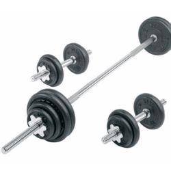 York Cast Iron Dumbbell/Barbell Set - 160lbs Total Weight  