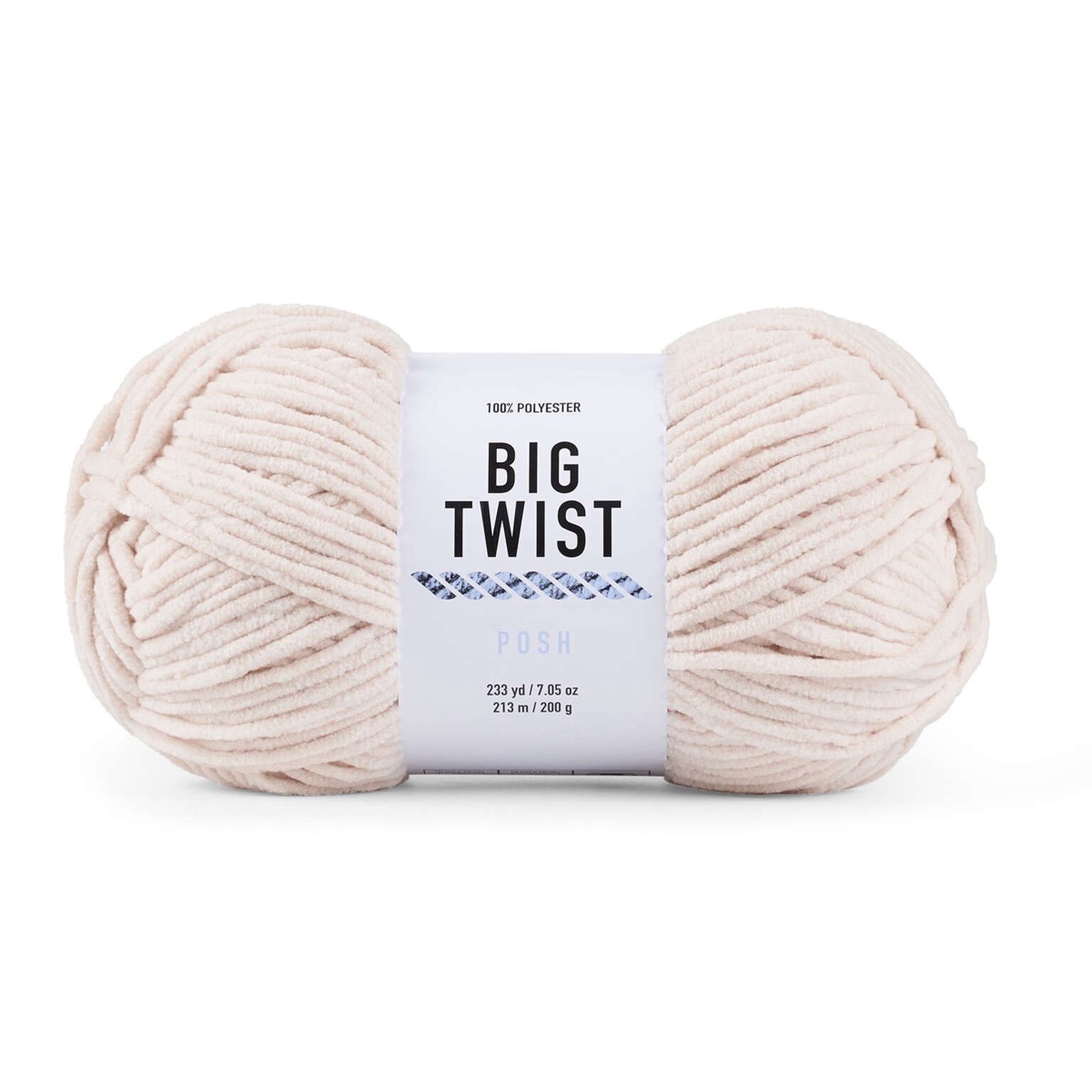 Big Twist POSH Ivory Cream Chenille Yarn - VANILLA BEAN #JF24-018