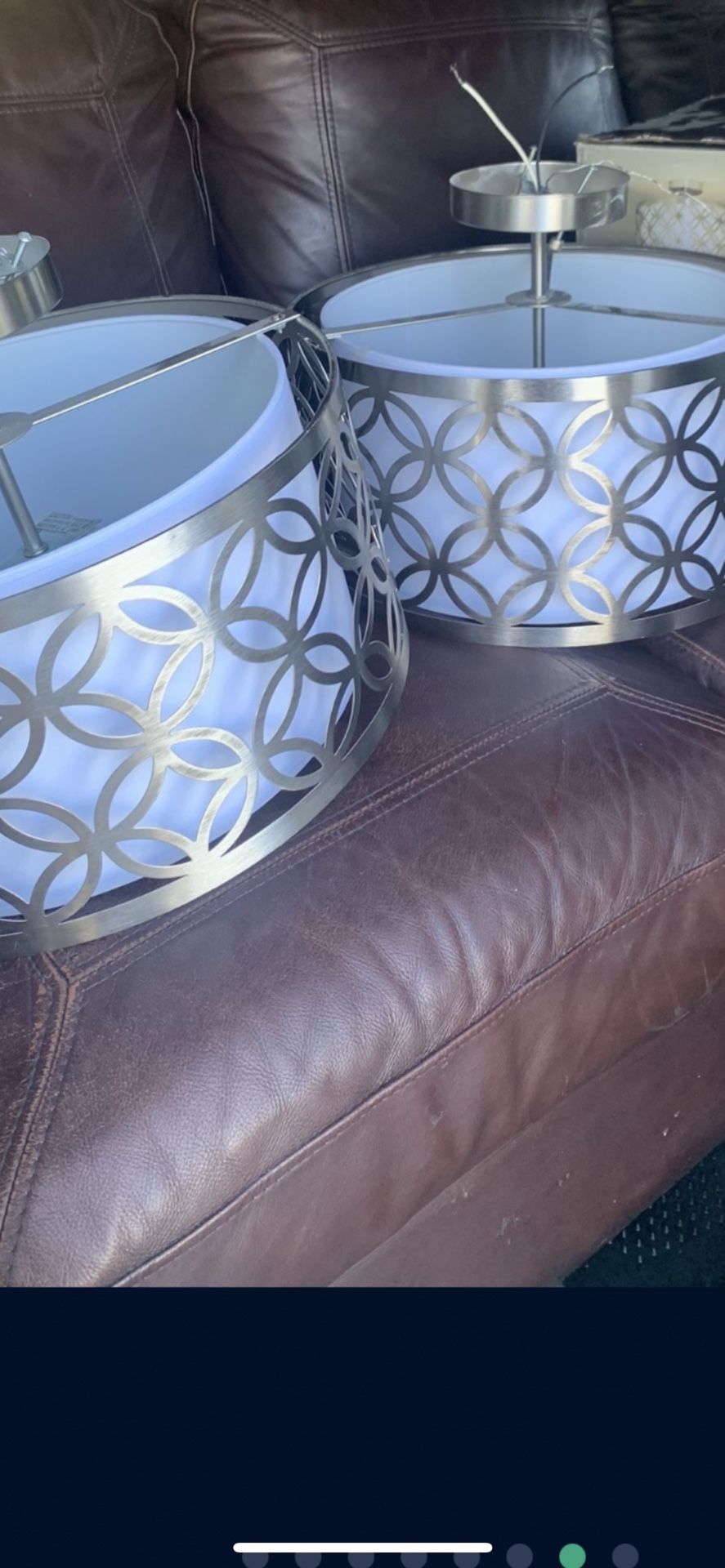 3 Silver Ceilings Fixtures Like New