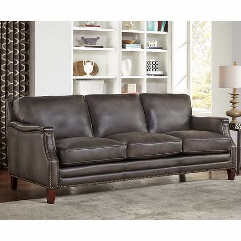 Edgewood Top Grain Leather Sofa 2 Piece Set