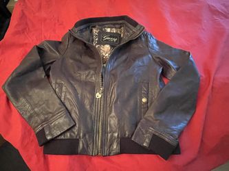 Guess Women Dark Brown Leather Jacket. Medium