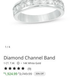 1 1/2 Carat Diamond Channel Band - Size 7 