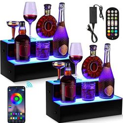 QUNCLAY 2 PCS LED LIQUOR BOTTLE DISPLAY