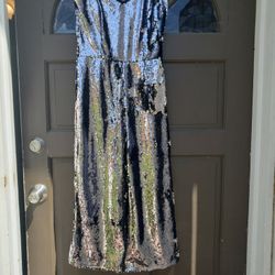 Black Beaded Jumpsuit