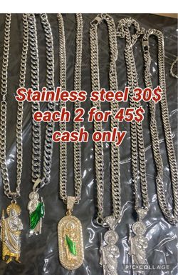 Stainless steel necklaces everything 5$ off off original price buy 2 items get 10$ off price