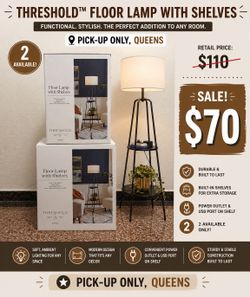 Threshold™ Floor Lamp with Shelves (New / Nuevo)