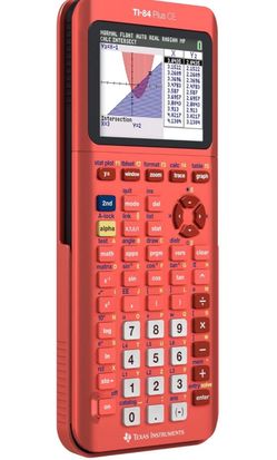 TI-84 Plus CE Color Graphing Calculator, Coral (Metallic) -new