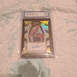 2023 Panini Select #SSS-JJU Johnny Juzang  Autograph Graded Basketball Card Gem Mint 10