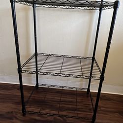 SONGMICS Baker’s Rack / Microwave Stand – 4 Shelves, 6 Hooks – Black