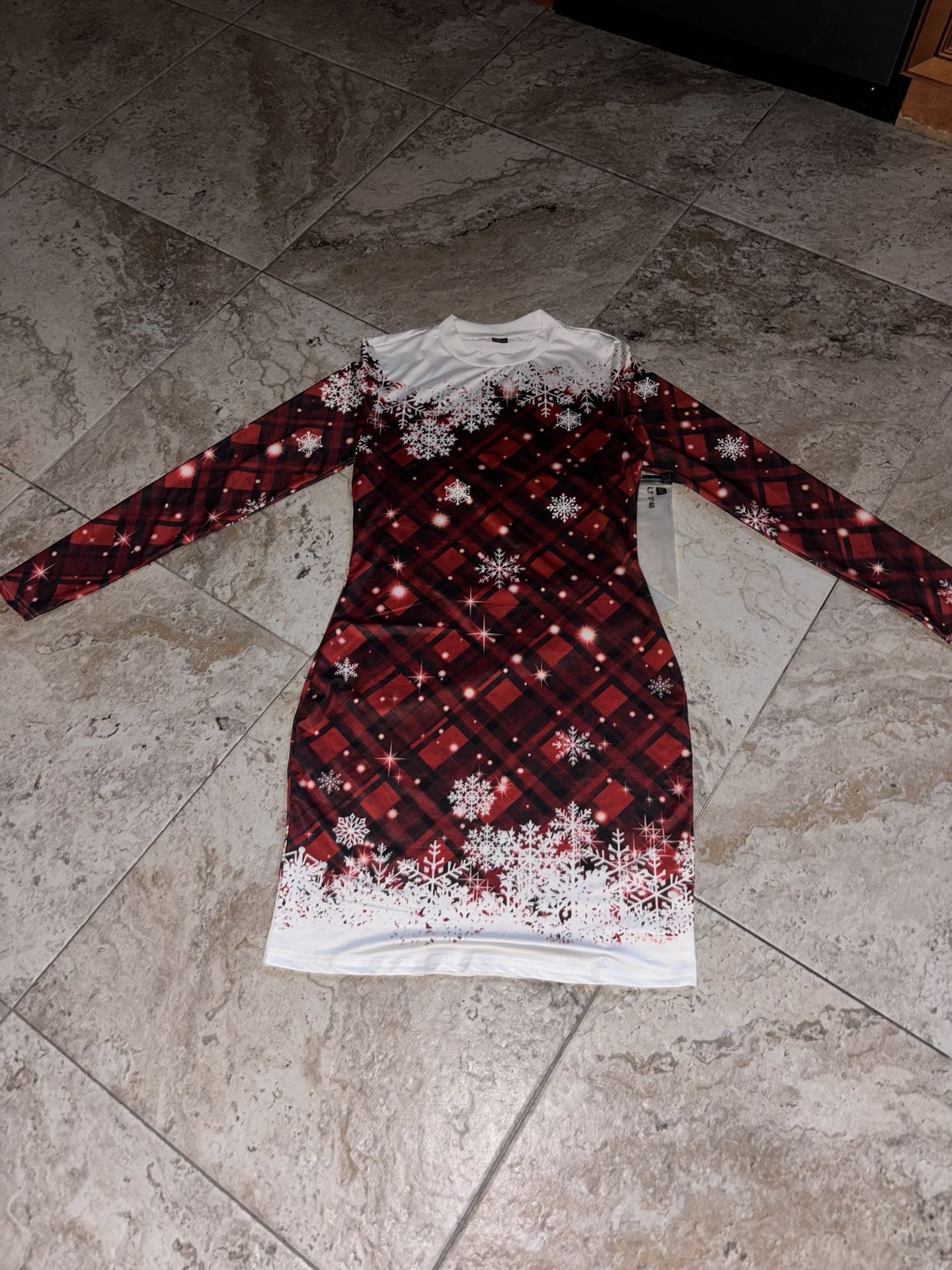 Snowflake Plaid Dress SIZE M