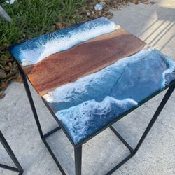Ocean Side Table Handmade Design 🌊