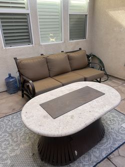 Firepit set & 7 Person Couches