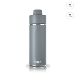 Ninja Thirsti 24 oz Travel Water Bottle, Stainless Steel, Leak Proof, 24 Hours Cold, Ash Gray