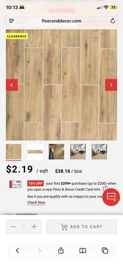 ISO: Mansfield Amber III 6x24 Porcelain Floor Tile