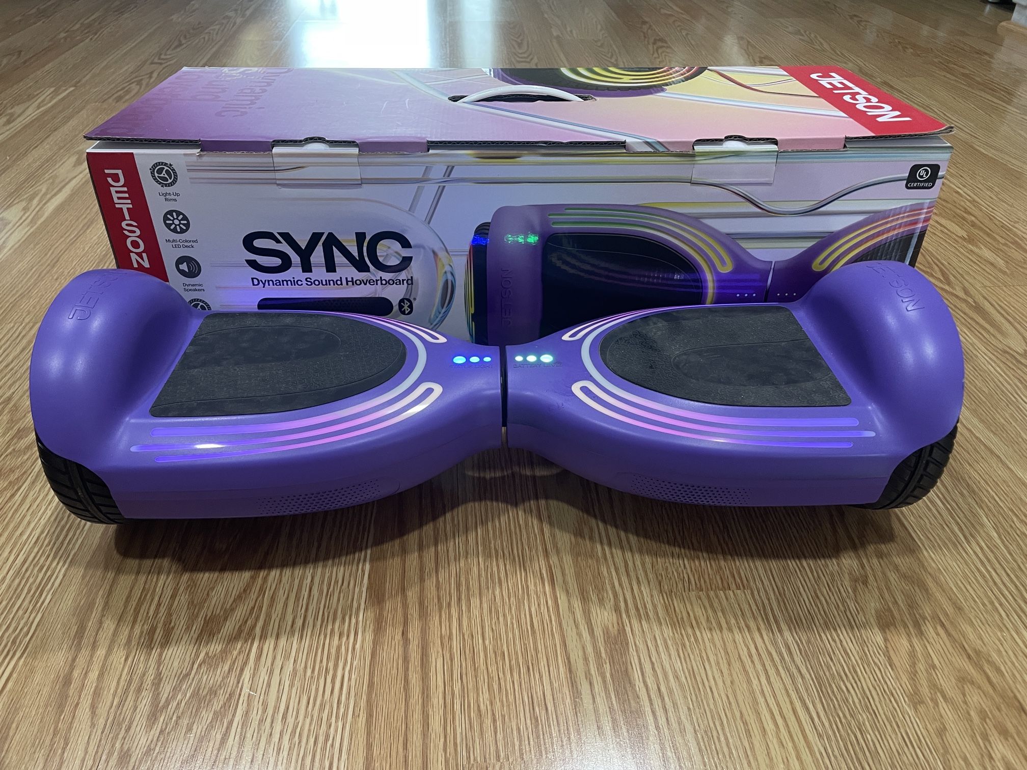 New Sealed Jetson Hoverboard Purple Charging Fun Gift Toy