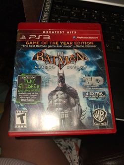 Batman Arkham Asylum GOTY PS3 Greatest Hits