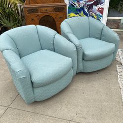 Vintage swivel very comfortable club chairs