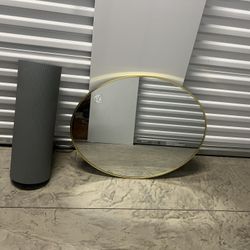 Oval Gold Mirror