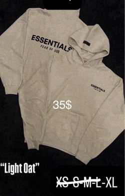 Fear of God Essentials Hoodie Light Oat