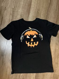 MINECRAFT AND PUMPKIN HALLOWEEN SHIRT SIZE L (10/12)H