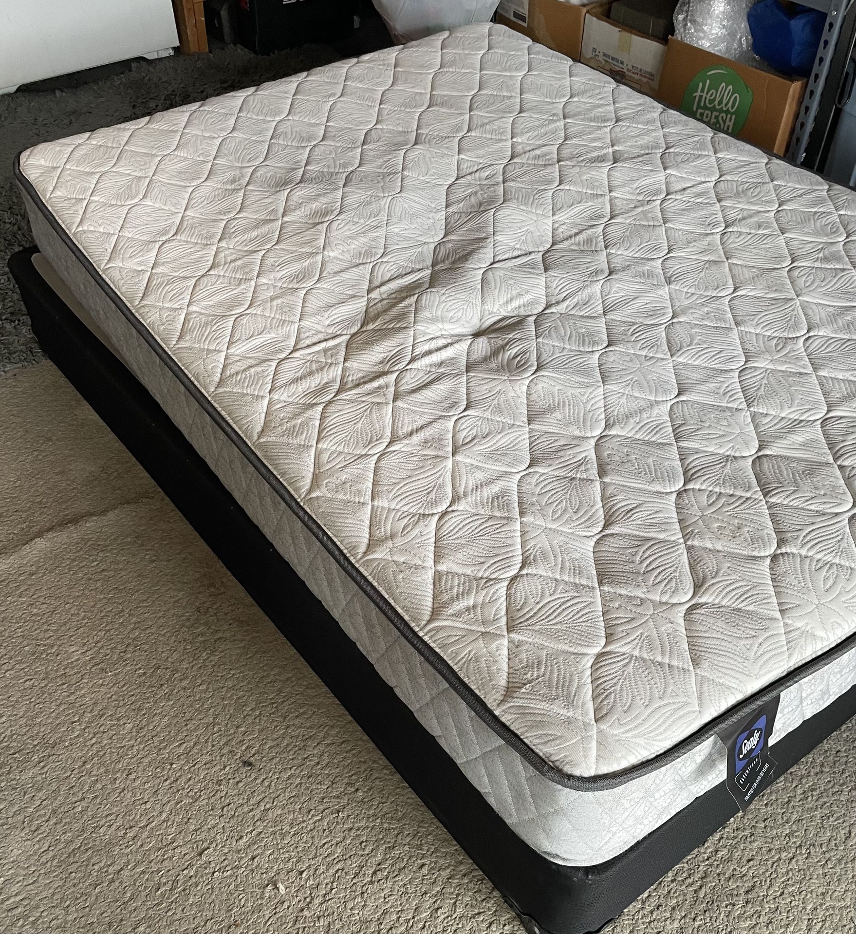 Full Size Mattress And Box Spring And Frame