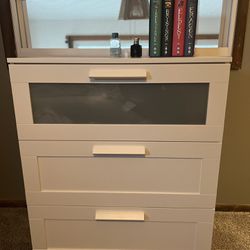 IKEA 3-Drawer Dresser (White - BRIMNES)