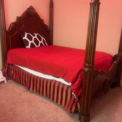 Queen Bed With Mattress And Night Stands