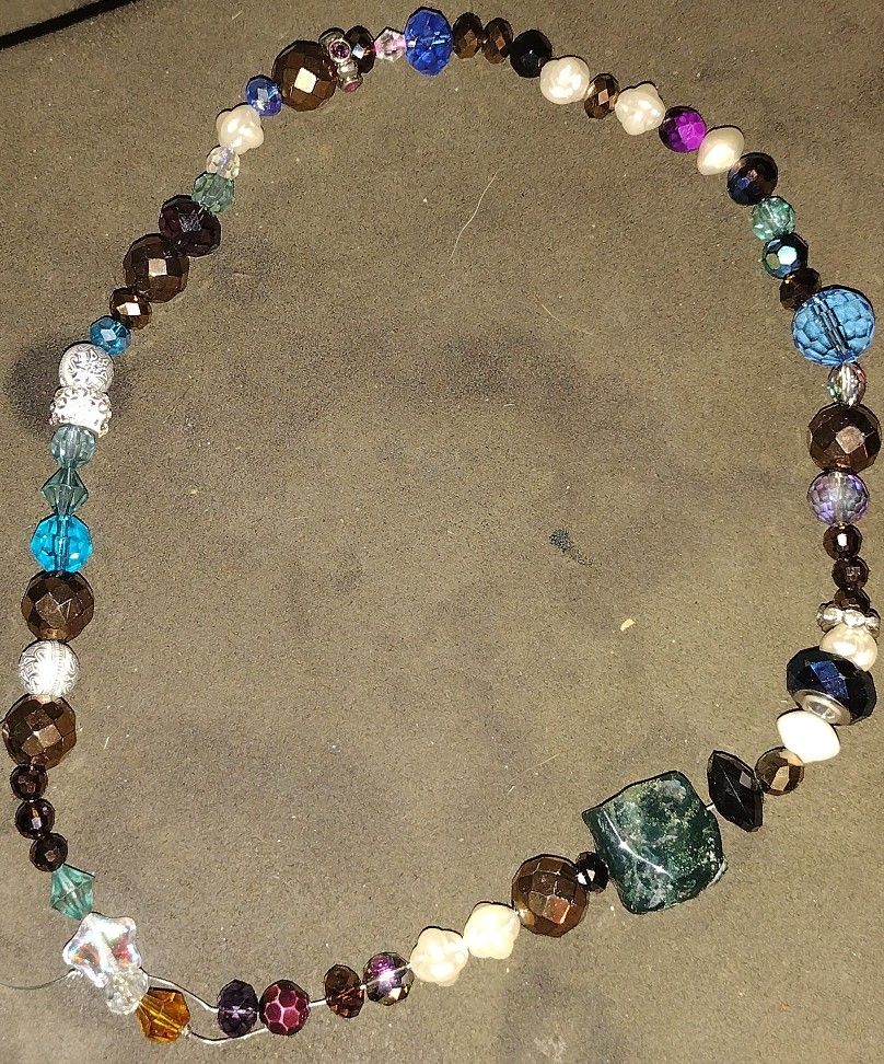 Dark Night Fantasy Murano Glass Necklace