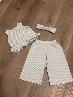 Girls 3-Piece Striped Outfit Set