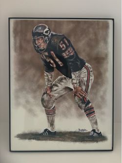 Dick Butkus Chicago Bears Framed Print
