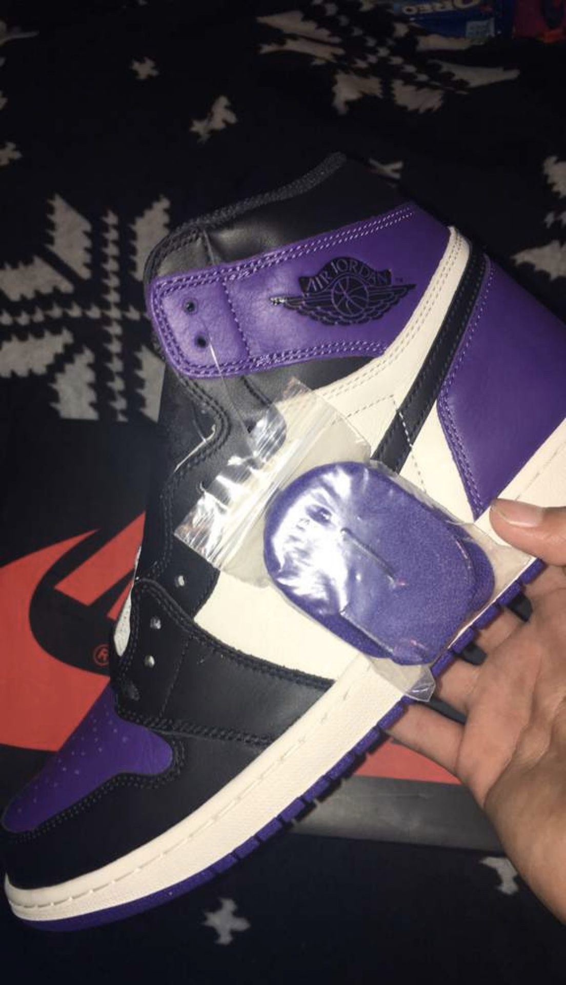 Jordan 1 court purple size 12