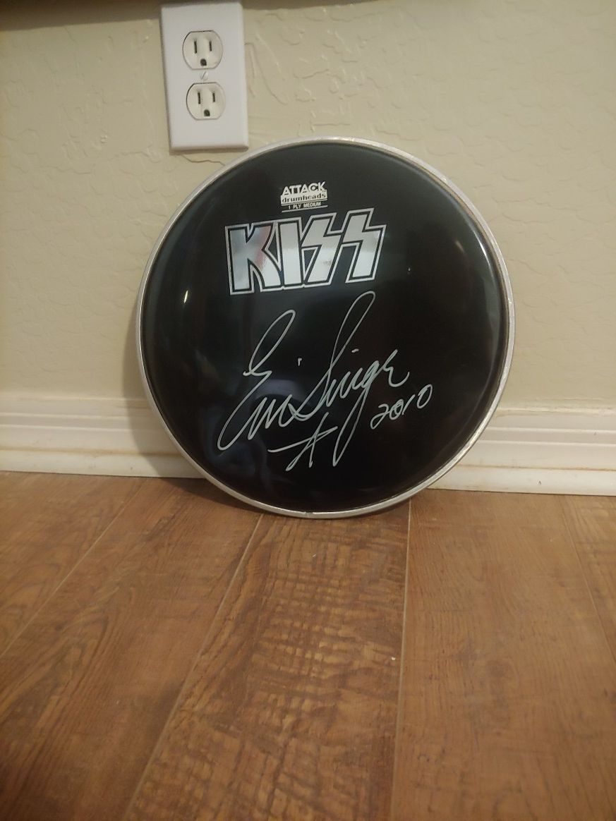 KISS SIGNED DRUM HEAD