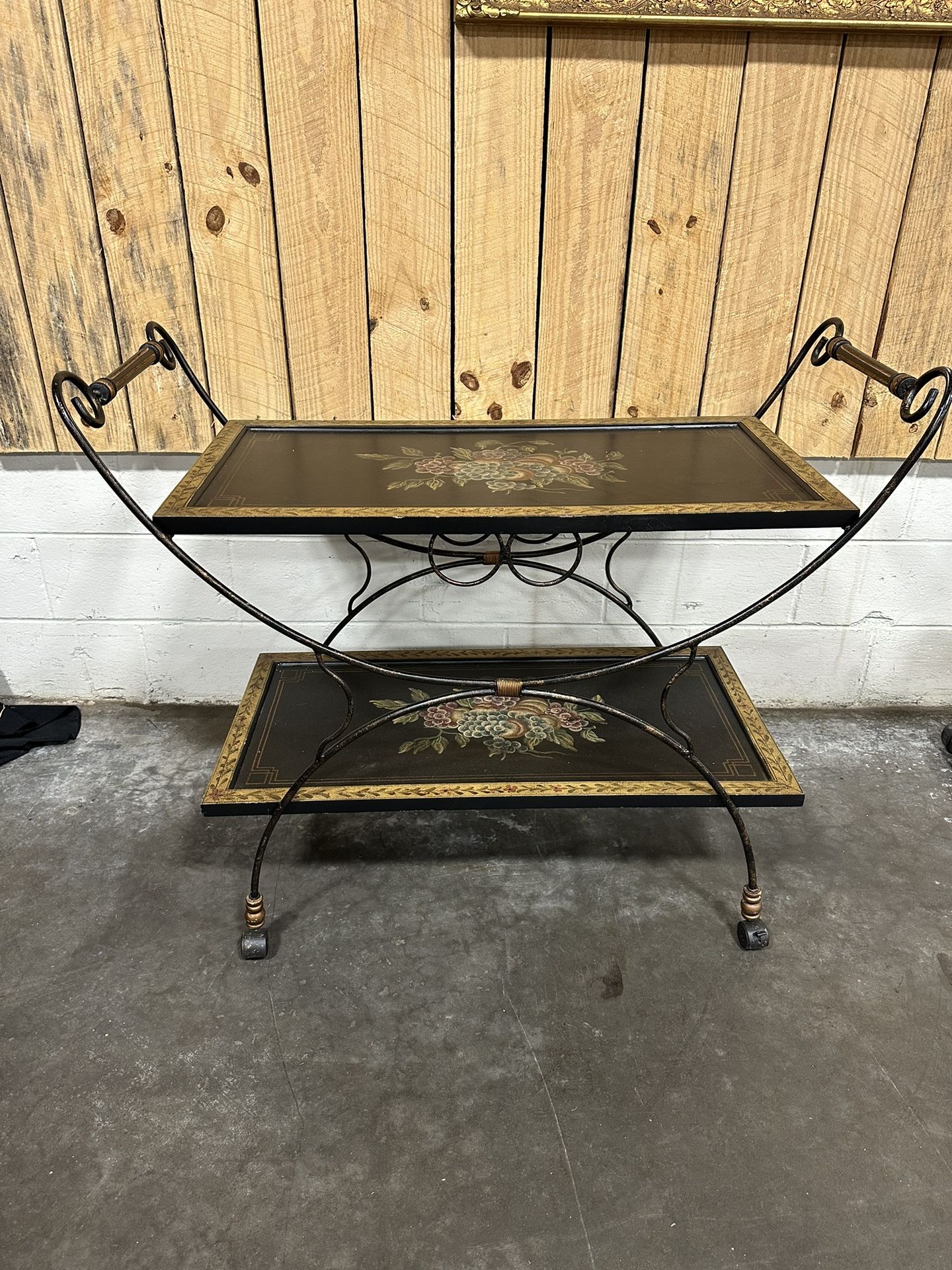 2 Tier Decorative Metal Cart