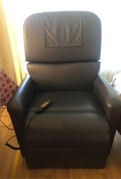 leather plush reclining chair