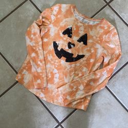 (A111) Girls LS Top Jack O Lantern Face Size 12 By Jumping Beans