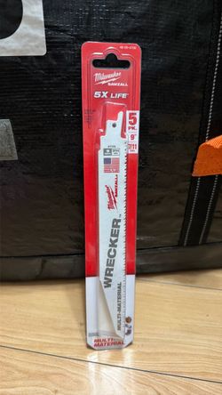 Milwaukee 9 in. 7/11 TPI WRECKER Demolition Multi-Material Cutting SAWZALL Reciprocating Saw Blades (5-Pack)