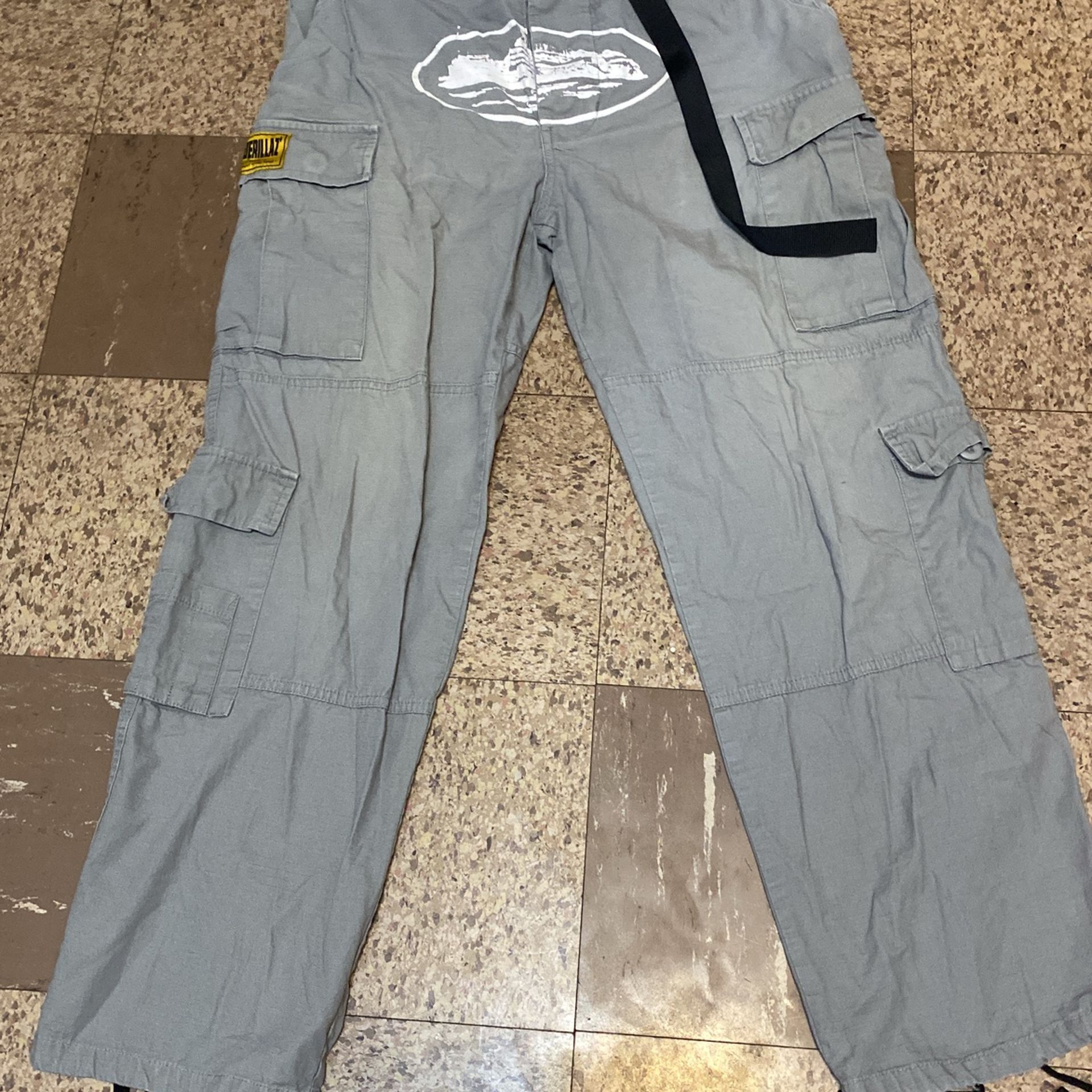 White Corteiz cargo pants