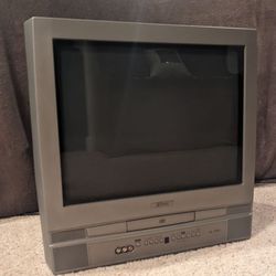 CRT TV with DVD player