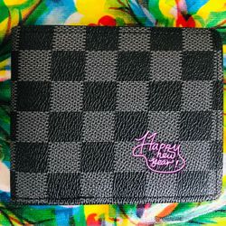 Black Checkered Wallet