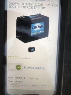 4 Crown Deep Cycle Marine/rv Batteries 
