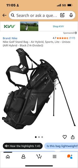 Great deal good condition black nike golf  ⛳️ bag