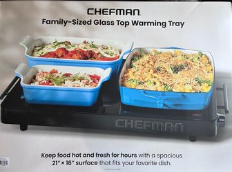 Chefman family-sized glass top warming tray