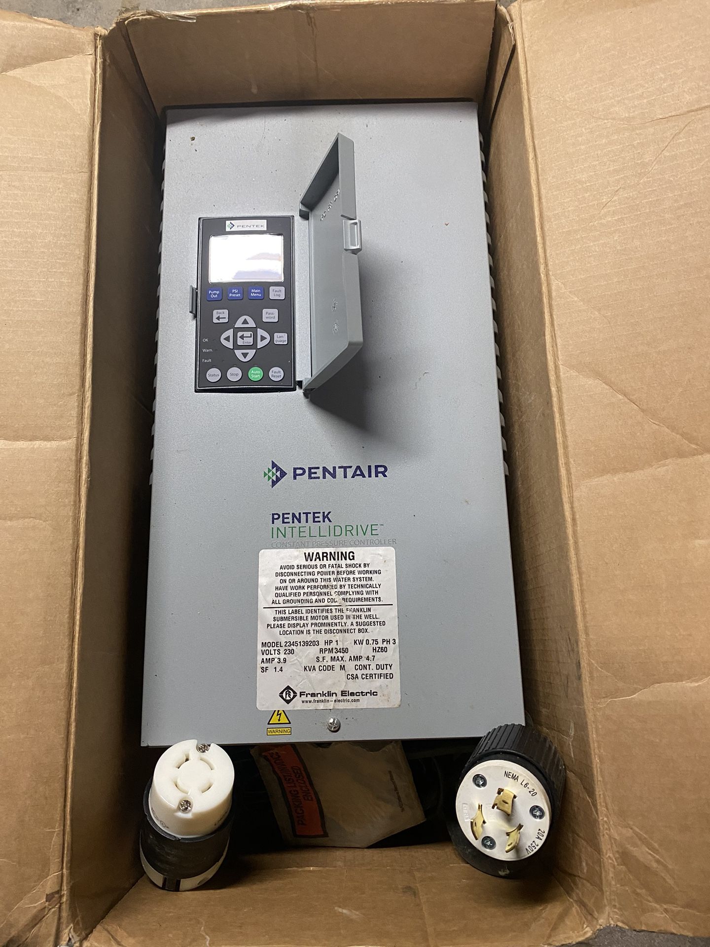 Pentek Intellidrive PID10 Water Pressure Control Center for Sale in