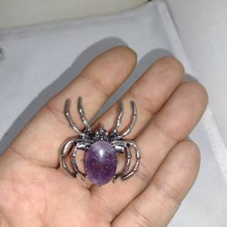 Amethyst Spider Pendant