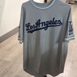 Pro Standard LA Dodgers 2020 World Series Champs Patch T-Shirt Gray MLB Size 2XL