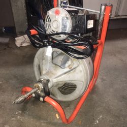 RIDGID K-400 Drain Cleaning Snake Auger 120-Volt Drum Machine with C-32IW 3/8 in. x 75 ft. Cable