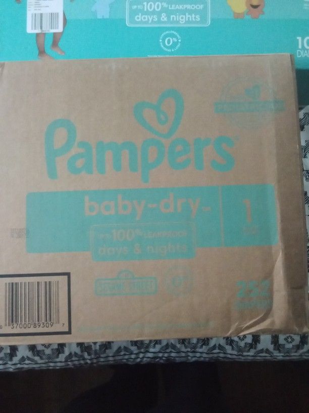 Pampers Size 1- 252 Ct