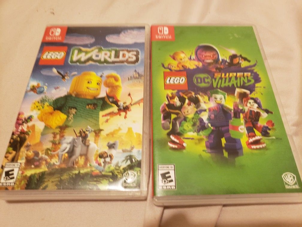 Nintendo Switch games . LEGO worlds and LEGO DC super Villians . New condition .