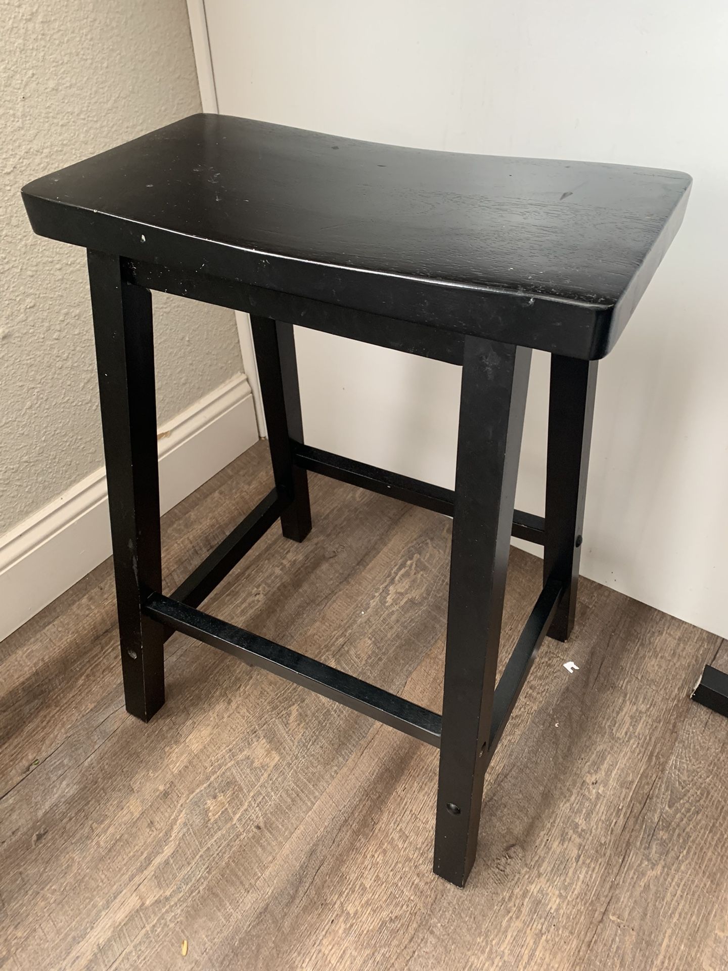 Black Wooden Bar Stool