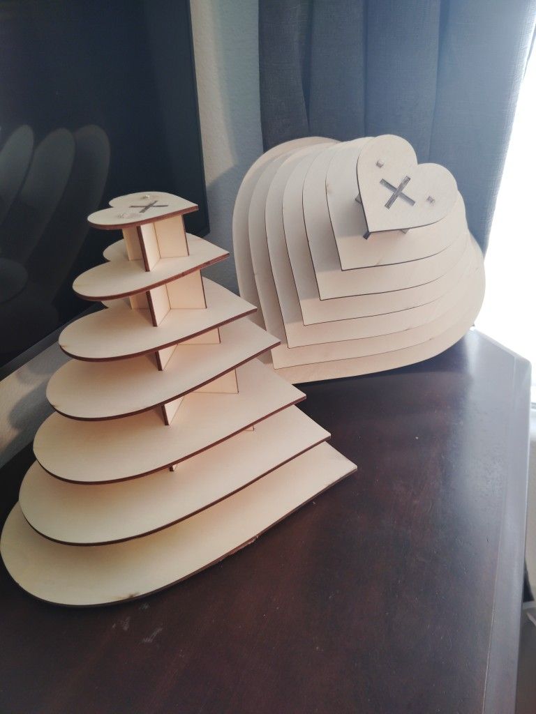 Wedding Wooden Heart Shaped Tower